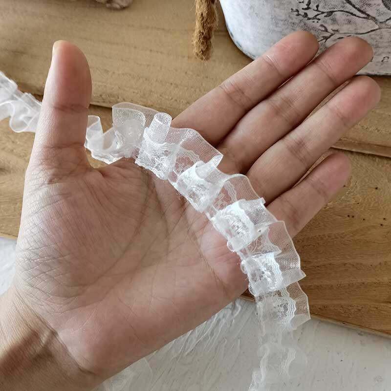 Handmade Lace Trim: Mesh for Baby Clothes, Curtains, Skirts, Pleated Decorative Fabric
