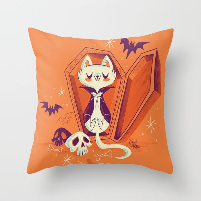 

Хэллоуин Кот Тыква Персиковый Бархат Ткань Наволочка Смешное Мультяшное Изображение Декоративная Наволочка для Подушки 45*45cm