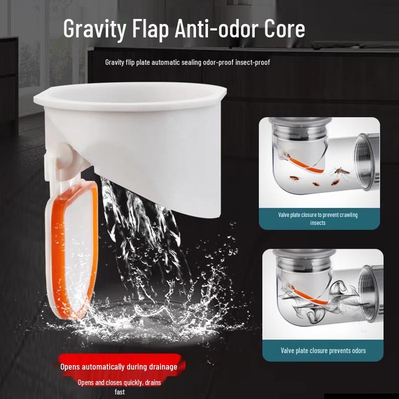 Hua Shun Ying Kitchen Double Sink Drain Pipe (4-Hole)