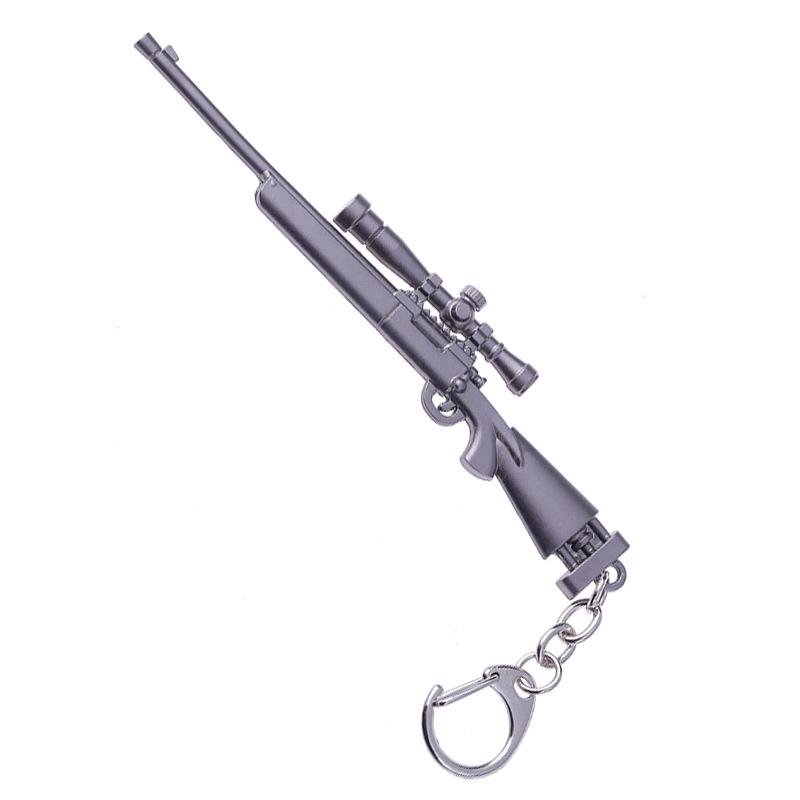 12cm PlayerUnknown's Battlegrounds Chicken Dinner Keychain & Weapon Figurine - Creative Classic Gift