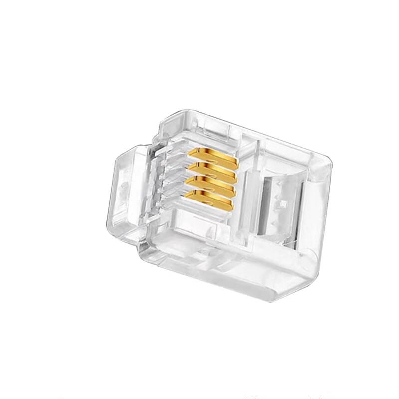 YaoKe RJ11 4-Core Telephone Connectors (100-Pack)