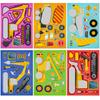 6 Pieces/package Engineering Truck DIY Face Change Stickers New Engineering Truck Truck Children's Graffiti Puzzle Stickers