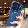 Flip Lens Stand For  Matte Phone Case For For Iphone 17 16 1 14 13 12 11 Pro Max Air 16E 16Plus Wireless Charging Back Cover