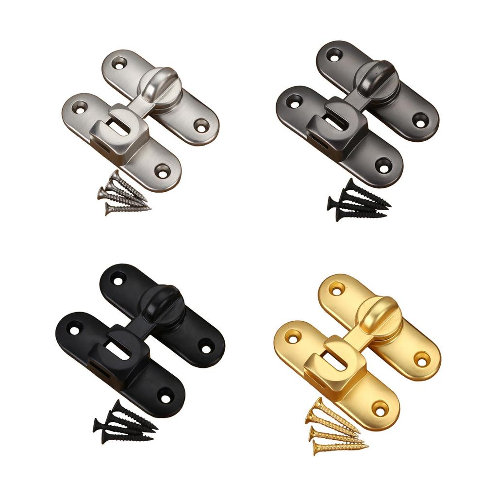 Zinc Alloy Door Lock Lathch Room Door Latch Hardware 90 Degree Locks with Screws for Bedroom Home Security Hotel Garage Bathroom