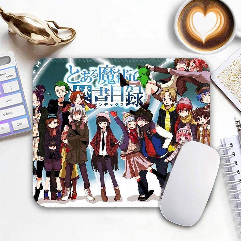 A Certain Magical I_Index Standard Anime Mouse Pad Edge Stitched Small Mousepad Gamer Travel MousePads Non-Slip Office Mousemat