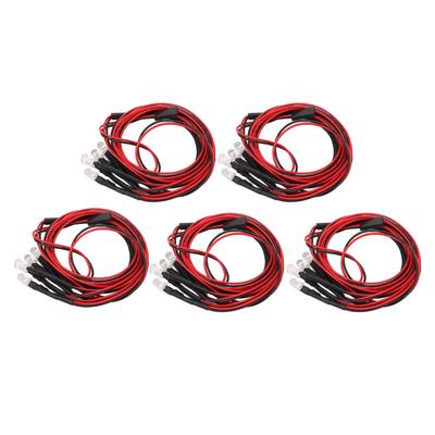 5mm Biele LED svetlá pre RC auto Súprava Super jasné príslušenstvo pre vozidlá na diaľkové ovládanie pre Traxxas