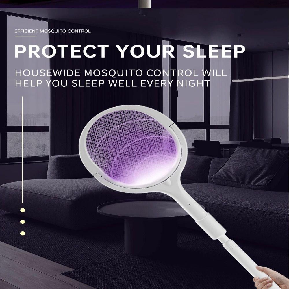 Rechargeable Fly Bug Zapper Multi Angle Adjustment Mosquito Killer Lamp Insect Racket Bedroom