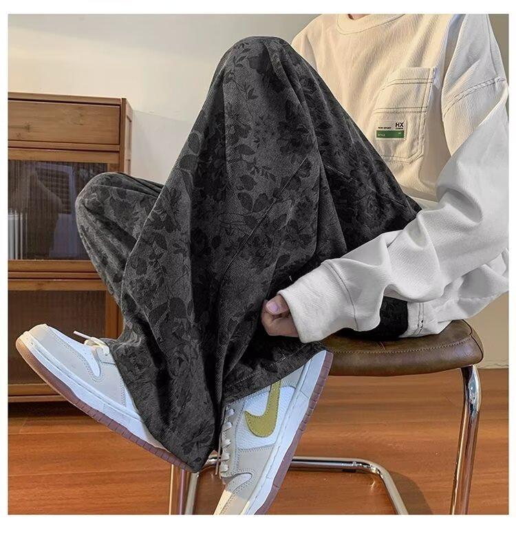 

Мужские повседневные брюки в стиле ретро с широкими штанинами — модные, свободные, тонкие и драпированные для весны/осени 2XL