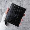 Mini Crocodile Print Clutch Wallet, Short Credit Card Holder, Women's Card Case & Coin Purse