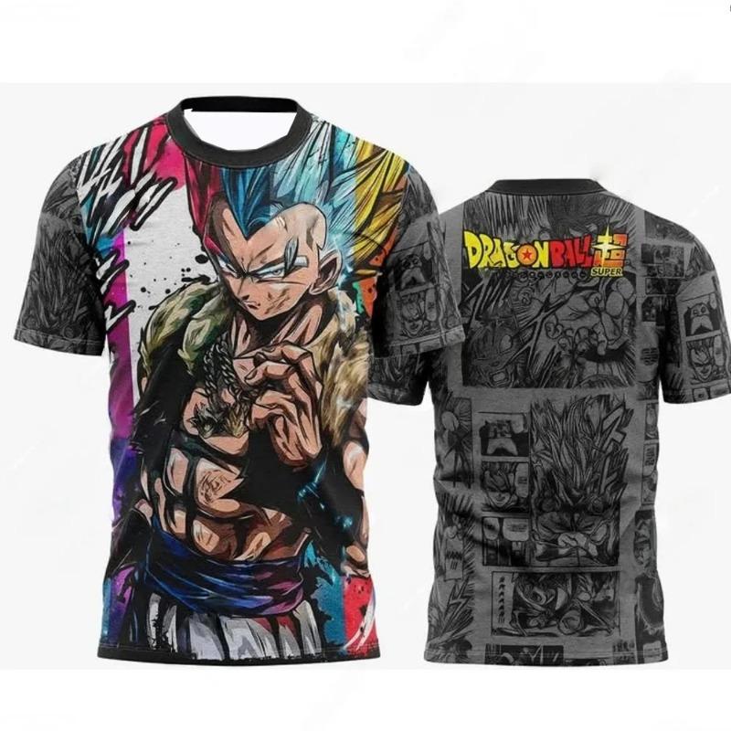 Dragon Ball Z Anime Goku Vegeta 3D Printed T-Shirt Men's Hip Hop Streetwear Casual Tee Unisex Manga Style