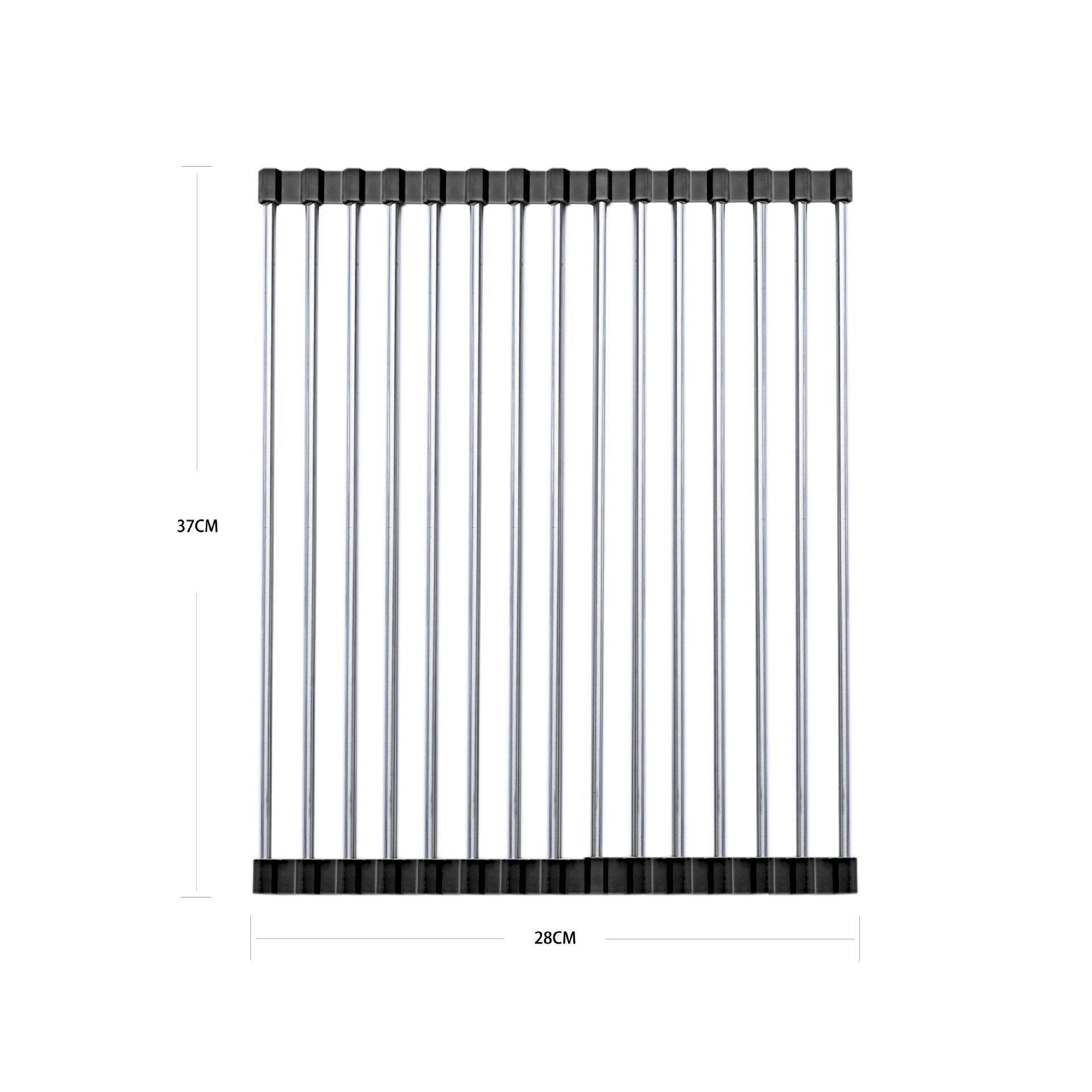 

1pc Drain Rack Stainless Steel Kitchen Supplies Foldable Bowl Rack, Fruit Rack, Sink, Kitchen Storage Rack, Vegetable Control