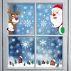 Christmas Stickers Santa Claus Elk Snowman White Snowflakes Christmas