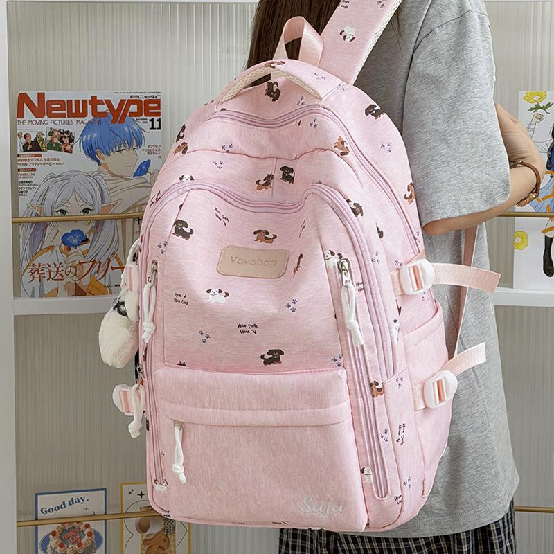 Schoolbag high value small fresh sweet versatile backpack cute cartoon large capacity backpack junior high school college student schoolbag