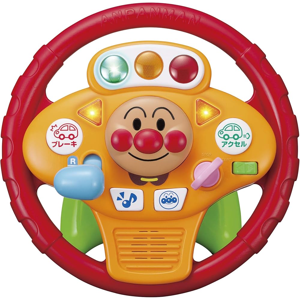 Agatsuma Anpanman Music Drive Handle for Kids 2 Years and Up, Interactive Toy, Fun Driving Experience