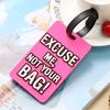 English Letter PVC Soft Rubber Luggage Tag, Fashionable Boarding Tag, Luggage Tag