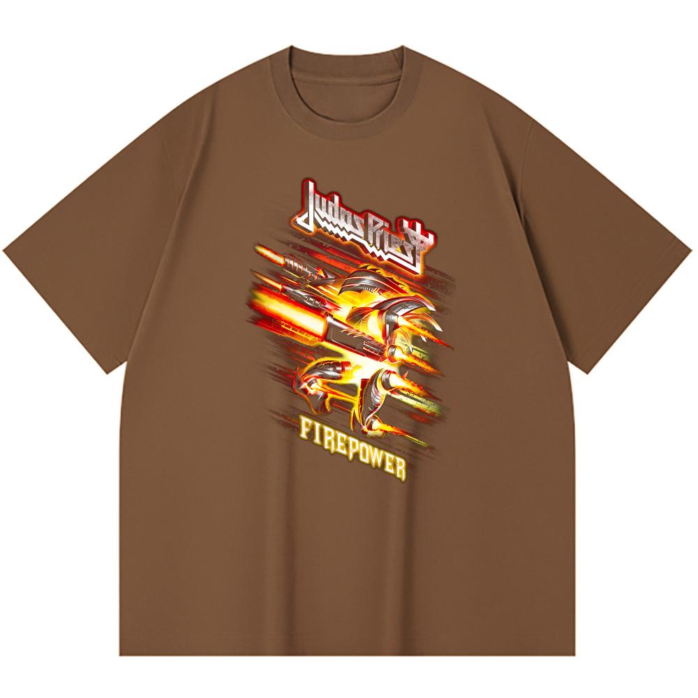 230 g/m² 100% Baumwolle Heavy Metal T-Shirt Rockband Beliebte Musik Druck Unisex Schweres Baumwoll-T-Shirt