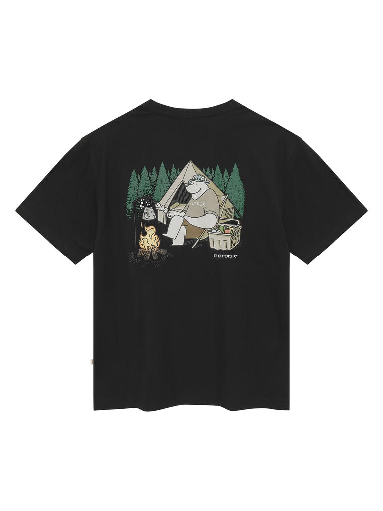 NORDISK Forest Cartoon Short Sleeve T-Shirt - U_Black