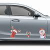 Christmas Car Decor Reflective Santa Stickers for a Festive Atmosphere