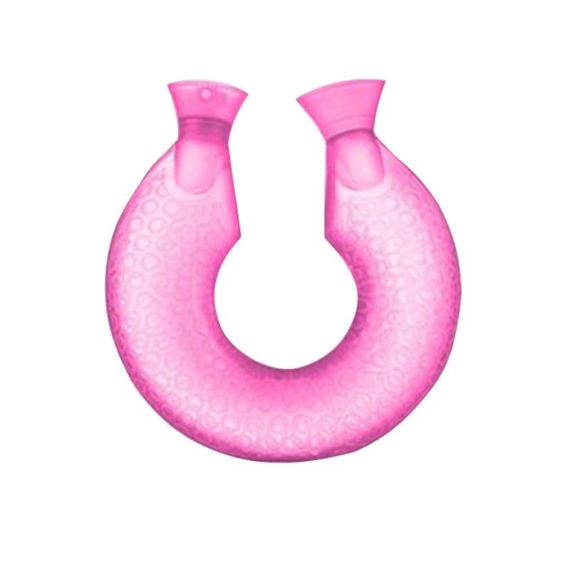 U-shaped Hot Water Bottle with Neck-Hanging Design for Cervical Relief