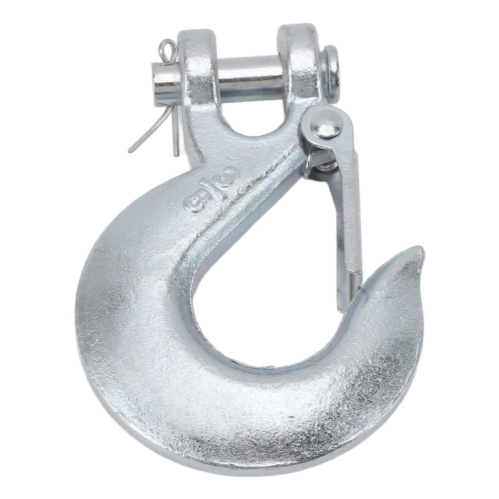 3Celsius8 Inch Chain Hook 18000lb Load Capacity Alloy Steel Zinc Clevis Slip Hook with for Trailer Truck Agricultural Equipment