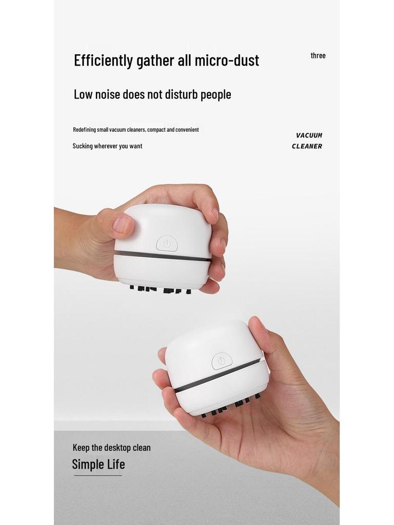 Portable Mini Desktop Vacuum Cleaner for Keyboards and Pencil Shavings with Silent Operation and Large Suction, Wireless