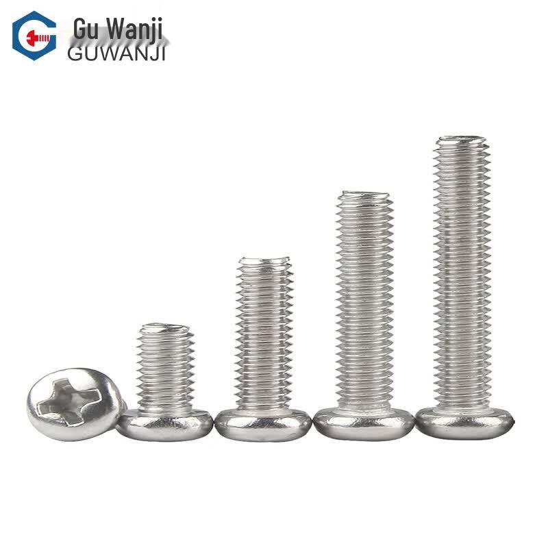 GUWANJI 304 Stainless Steel Phillips Pan Head Screws (YB/T 818 Standard)