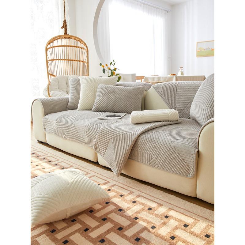 

Короткая плюшевая диванная подушка, осенне-зимняя утолщенная флисовая подушка, нескользящая кожаная наволочка для дивана 70*70cm