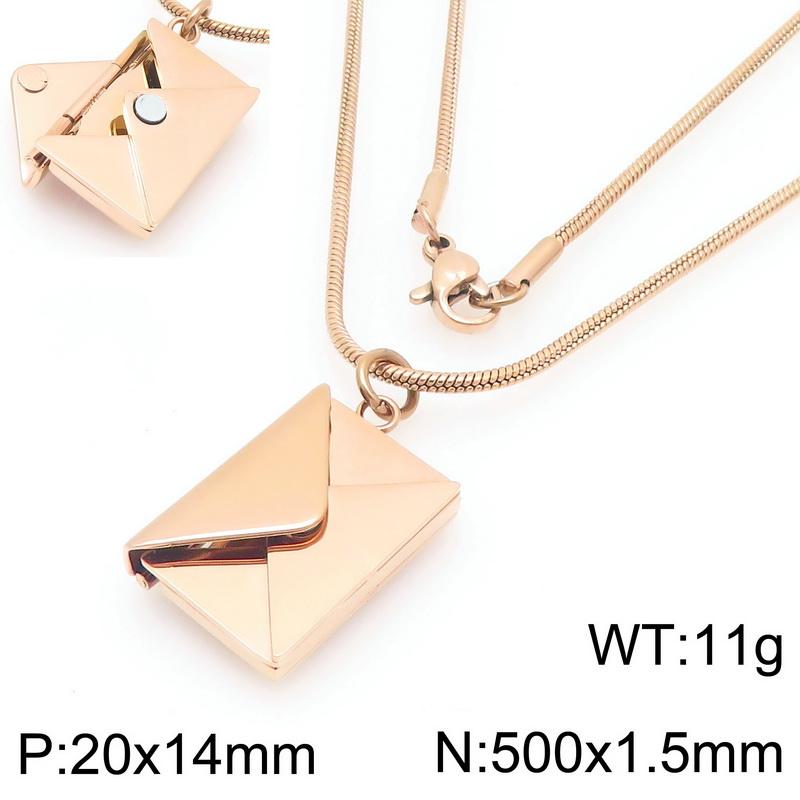 Stainless Steel Mini Book Locket Necklace for Women Men Envelope Locket Openable Pendant Jewelry Romantic Gift for Couples