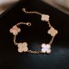 Women's Four-leaf Clover Bracelet Zircon Flower Bracelet Fashionable Exquisite Bracelet Temperament High-end Hand Jewelry