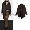 MD Early Autumn New Women's Clothing French Normcore Old Money Style Long Draping Effect Ribbon V-neck Shirt Tops 5134694