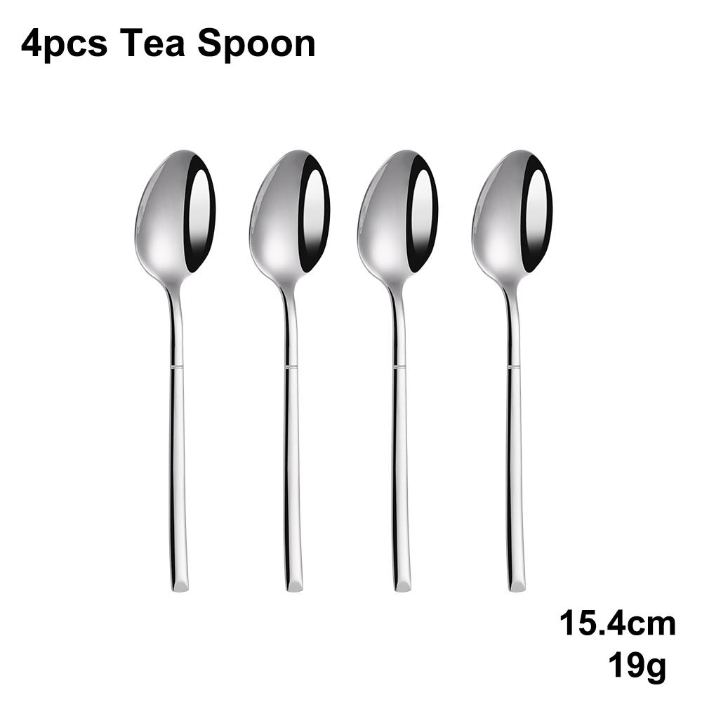 4/6/16/24 Pieces Cutlery Set Stainless Steel Thin Tableware Mirror Elegant Fork Spoon Western Dinner Set Sliverware4