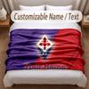 Fiorentina FC Printed Flannel Blanket Custom Name Text Soft Warm Throw For Bedroom Holiday Gift