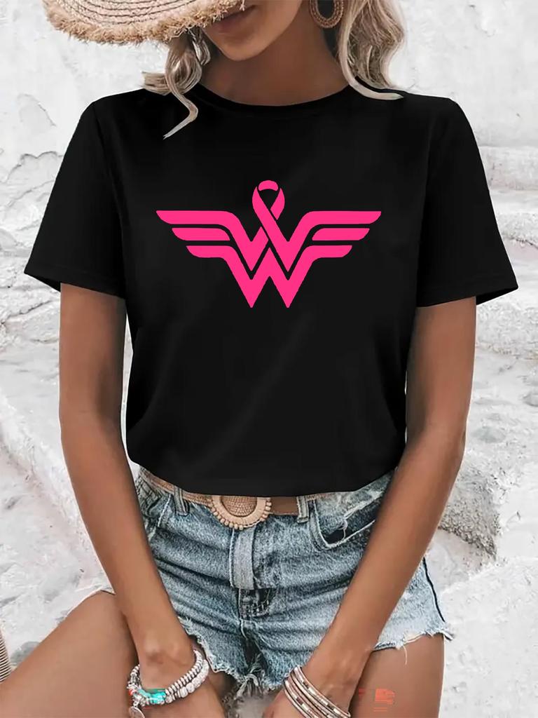 Awareness Womens Day TShirt Casual Loose Breathable Short Sleeve Comfortable Cotton Letter Graphic Goth Y2k Clothes