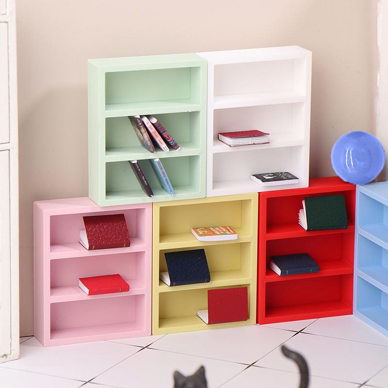 1/12 Dollhouse Mini Wall Cabinet Storage Shelves Dollhouse Furniture Decor Toys Dolls House Accessories Micro Scene Ornament