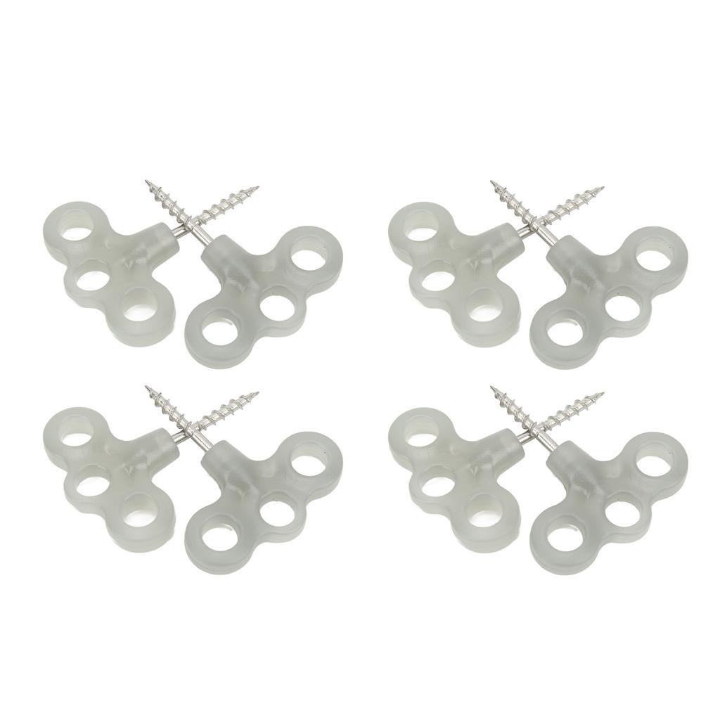8pcs Spiral Spike Stainless Steel Threaded Nail Night Vision 30mm for Camping Hiking