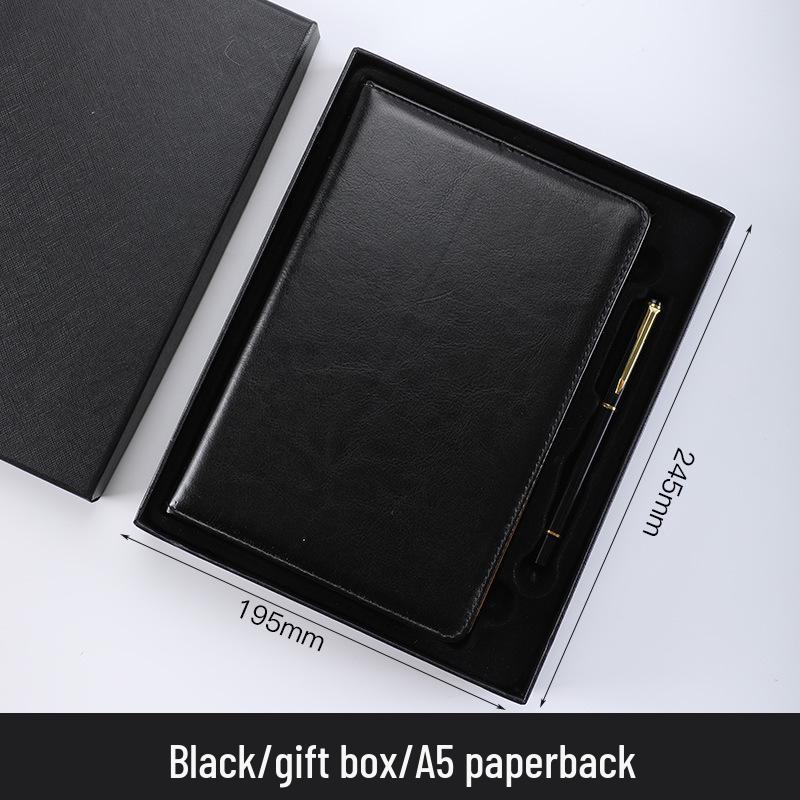 A5 Custom Imitation Leather Notebook Gift Set - Customizable Creative Journal