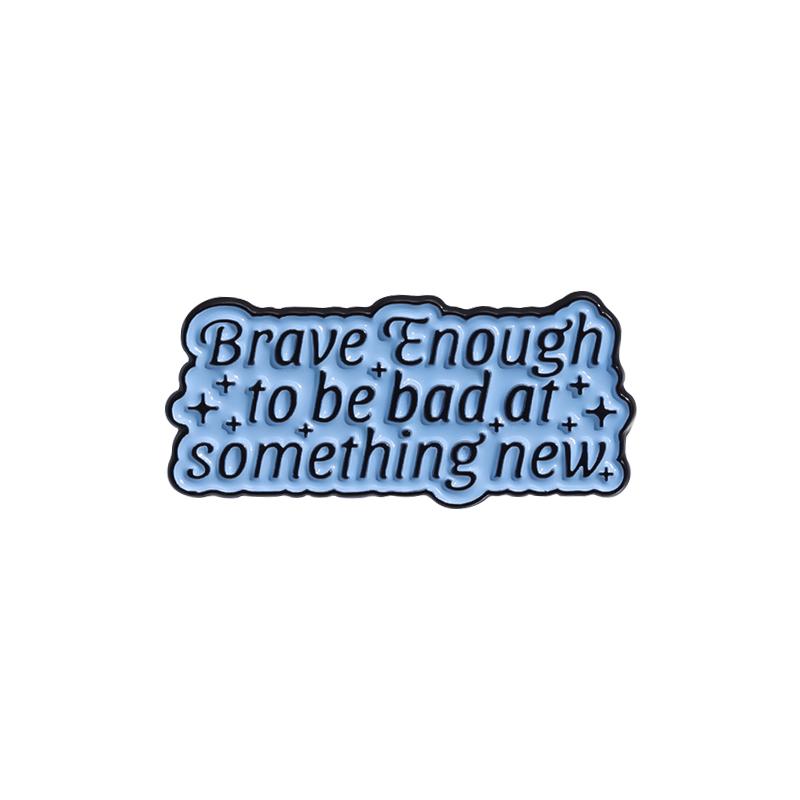Funny Quotes Enamel Pins Custom CUTE AND ANXIOUS Brooches Lapel Badges Word Jewelry Gift for Kids Friends