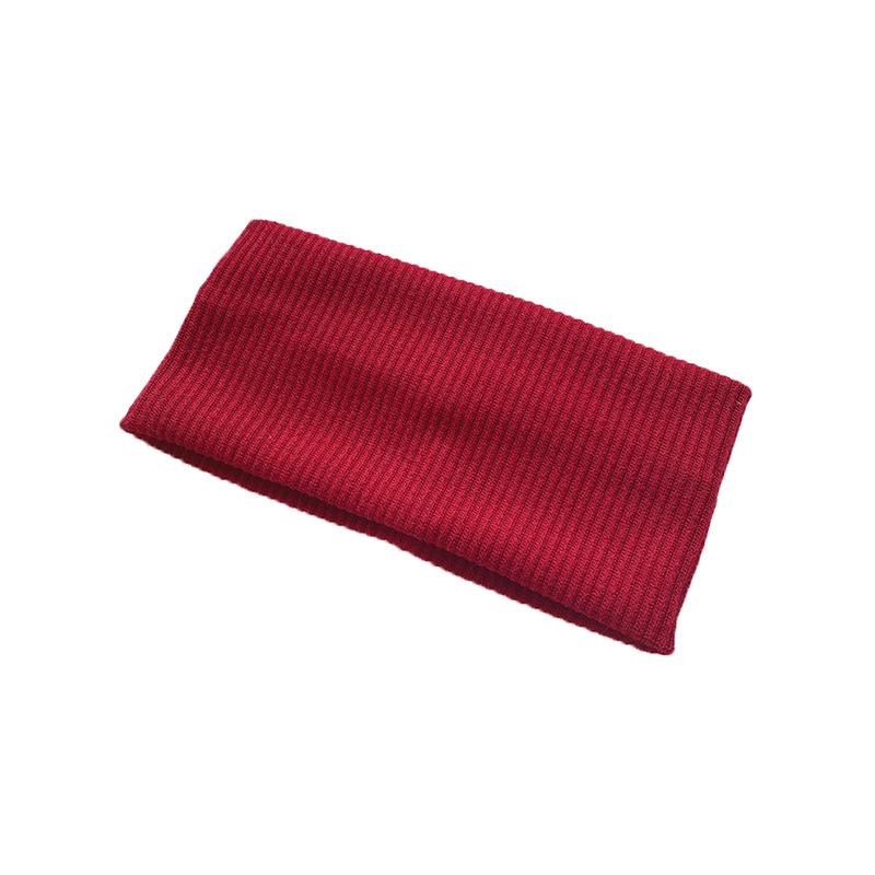 Trendy European-American Knit Sports Headband for Women – Versatile, Sweat-Absorbent, and Stylish for Running