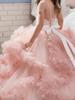 Hot-Selling Children's Princess Flower Girl Wedding & Evening Gown: Floor-Length, Puffy Performance Costume for Girls
