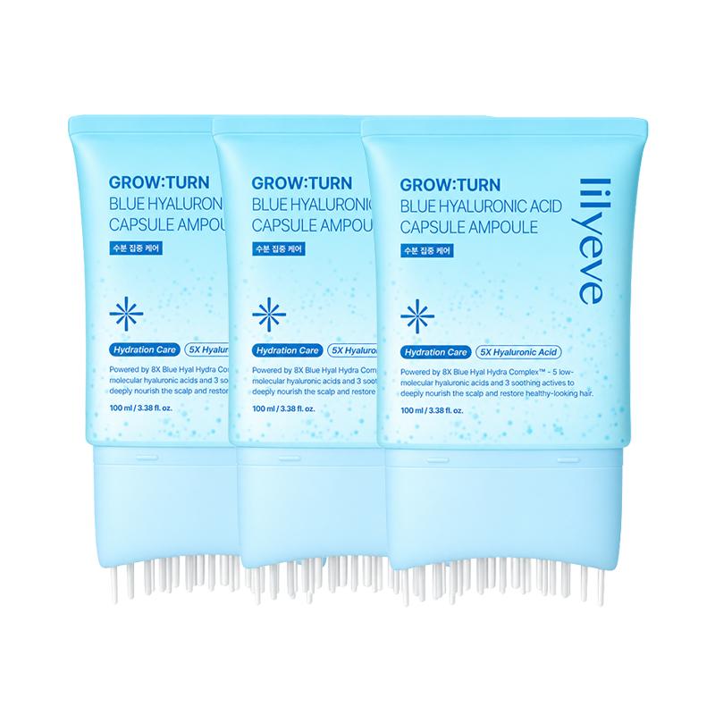 lilyeve Growturn Cepillo para Cuero Cabelludo Ampolla Exosoma / Colágeno Rosa / Hialurónico Azul / CICA PDRN / Negro / Dorado 30ml 100ml 140ml (8 Tipos, 30 Opciones)