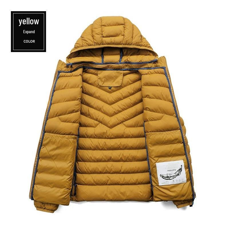 Men's Lightweight Hooded Cotton Jacket for Autumn/Winter - Stylish Outdoor Warm Coat