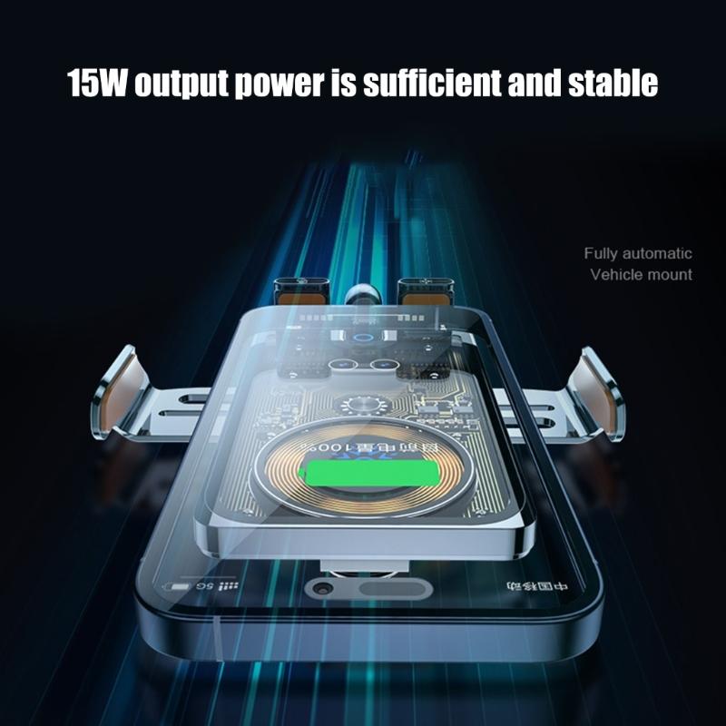 Quick Charging Car Phone Stand 66W Wireless Charges High Speed Wireless Charging Car Mount Intelligent Clamping Wireless