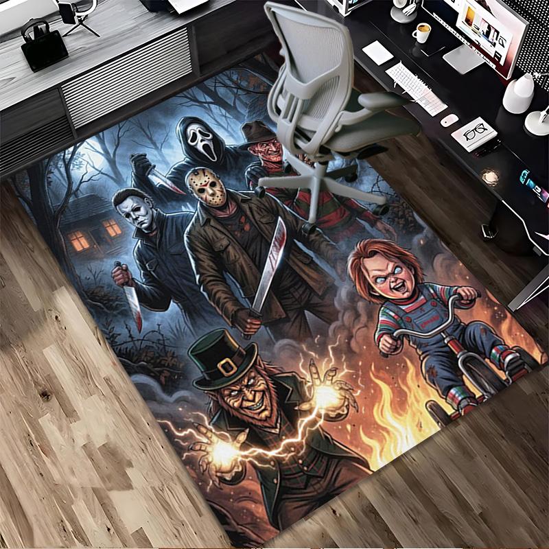 Horror Icons Living Room Nonslip Area Rug Soft Carpet For Bedroom Game Playroom Sofa Office Home Decor Doormat Christmas Gift C922448