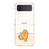 Transparent Phone Case For Samsung Galaxy Z Flip 3 4 5 6 7 Hard Folding PC Z Flip3 Flip4 Cover Dog Cat Couple