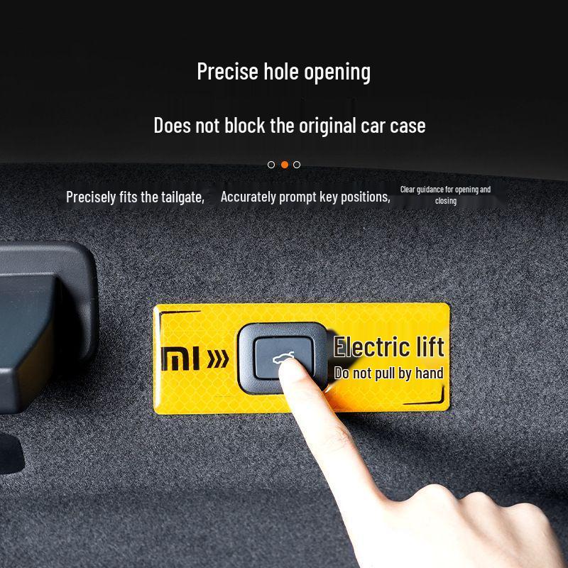 Xiaomi SU7 Electric Tailgate Warning/Trunk Switch Reflective Car Sticker