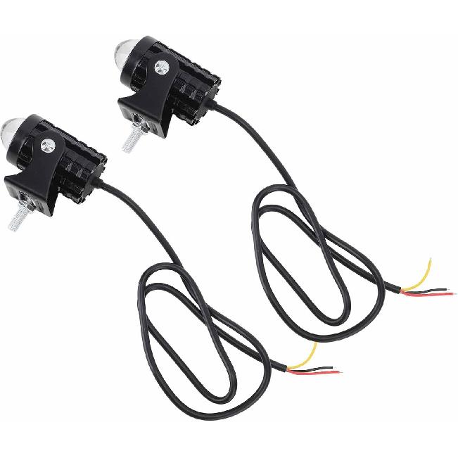 2Pcs Motorcycle LED Spotlight Yellow White High Low Beam Spot Lamp 8 to 80V