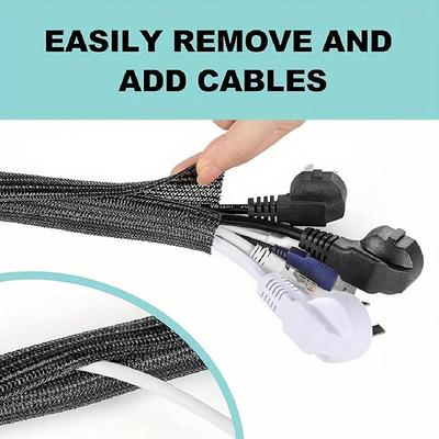 Cord Protector Wire Loom Tubing Cable Sleeve Split Sleeving for USB Cable Power Cord Audio Video Cable TV Computer Home Auto