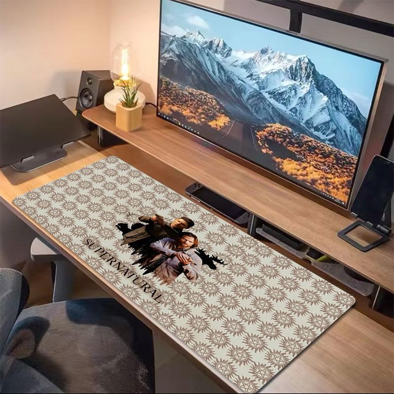 Supernatural Elements Large Size Mouse Pad Large Gaming Table Cushion Nonslip Laptop Tablet Big Mousepad Xxl Mat Mini Pc Playmat With Lock Edge