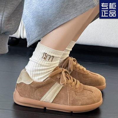 Scarpe da allenamento retrò tedesche da donna basse casual 2025 primavera e autunno nuove scarpe sportive da donna versatili scarpe bianche stringate da donna