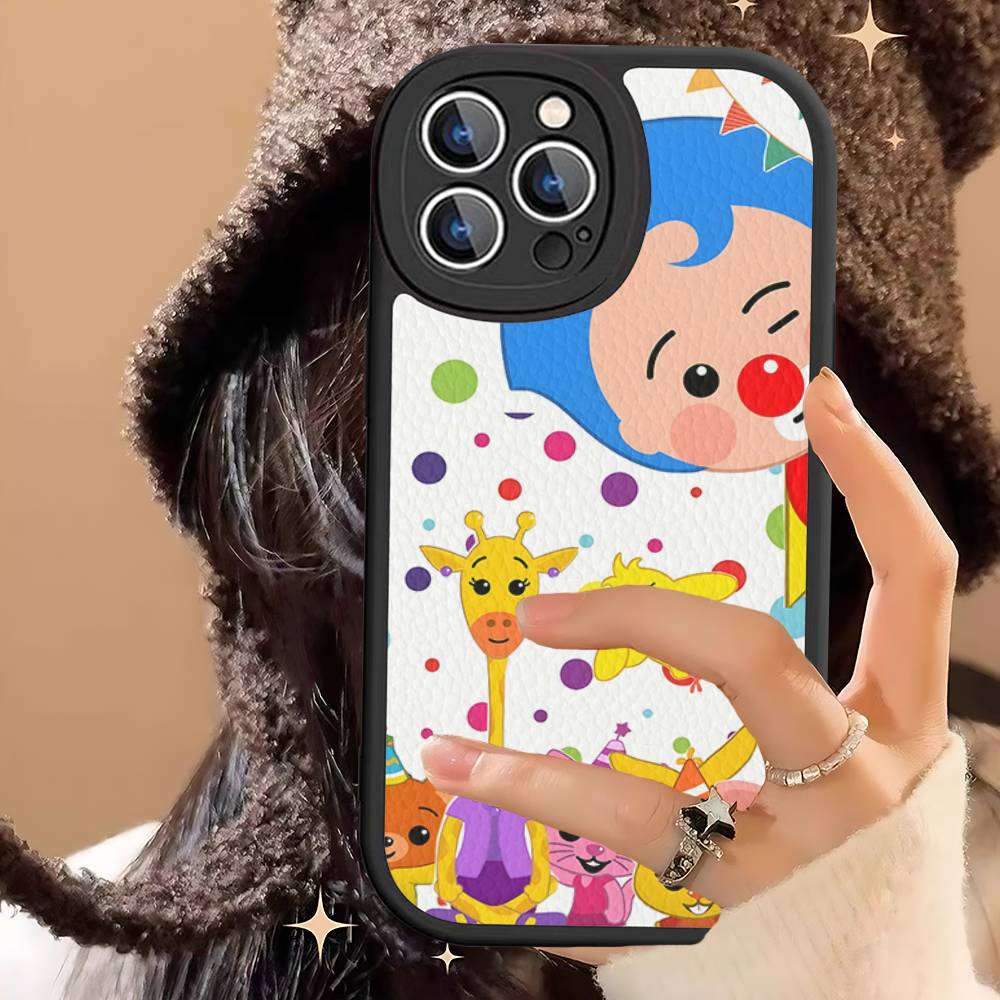P-Plim P-Plim PU Leather Phone Case For IPhone 16 15 14 13 12 11 Pro Max Plus Back Fundas